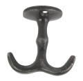 Ib Laursen – czarny podwójny haczyk metalowy do montażu pod półką 5,5 × 5,5 cm.