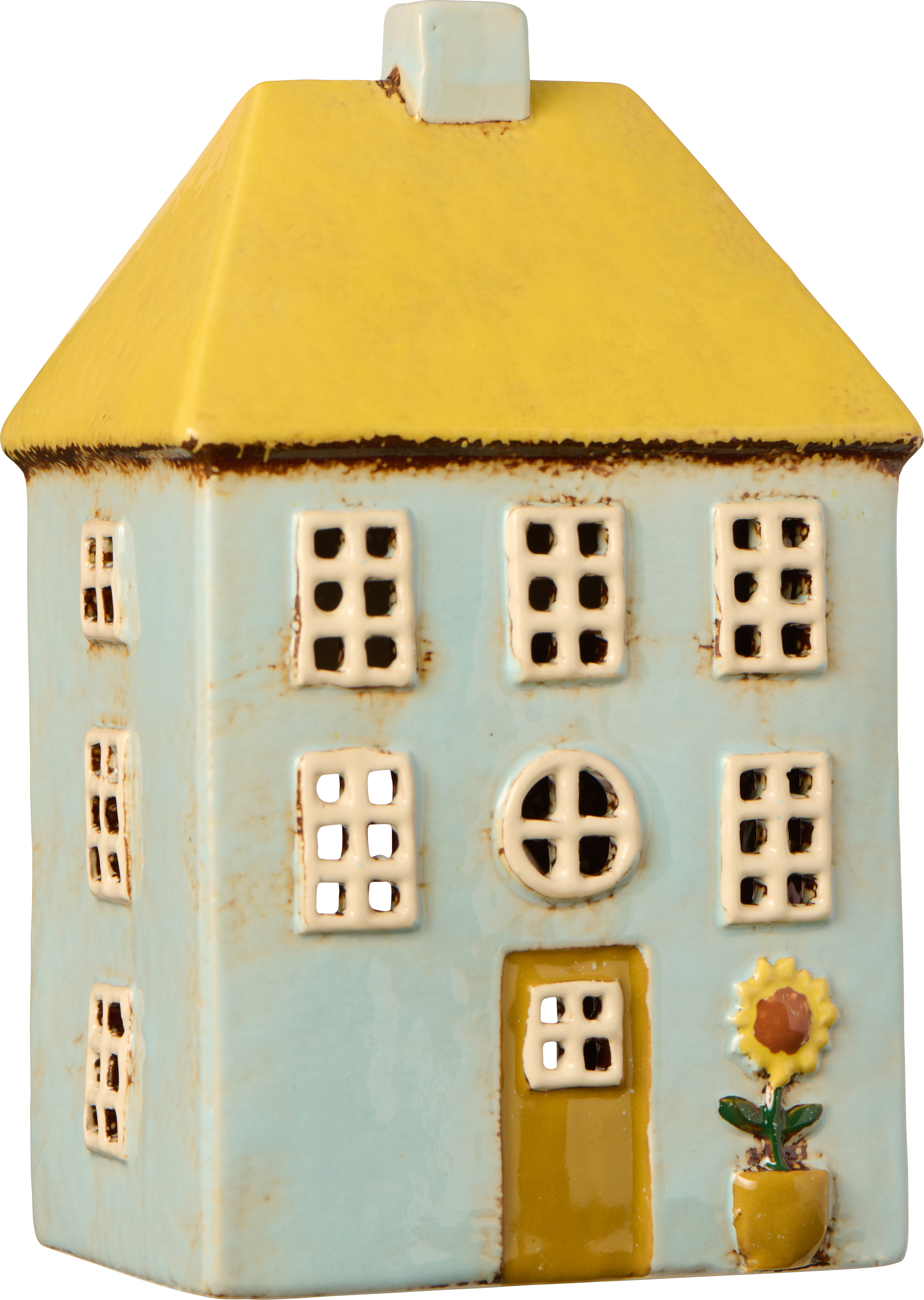 Pastelowy domek ceramiczny Ib Laursen jako całoroczna dekoracja wnętrza